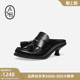 女细跟半拖流苏高跟穆勒鞋 凉拖鞋 潮 CAROL真皮包头时装 ASH2025夏季