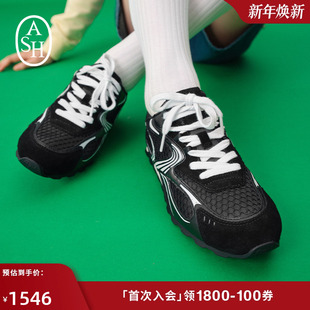 2025秋季 潮鞋 新款 女薄底百搭透气休闲鞋 KABUKI黑色德训鞋 ASH女鞋