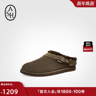 女平跟休闲勃肯鞋 ASH女鞋 ODETTE真皮包头凉拖鞋 新款 潮 2025秋季
