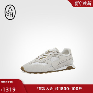 女透气薄底板鞋 ASH女鞋 KASARMESH真皮网面运动休闲鞋 款 2025秋季
