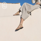 2025夏季 POP真皮铆钉时装 凉鞋 ASH女鞋 女露趾平底简约休闲罗马鞋 潮