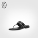 拖鞋 ASH2025夏季 PACIFIC真皮铆钉人字拖女外穿懒人平底夹趾时装 潮