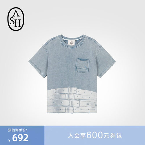 女装新款短袖ASH夏季圆领