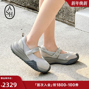 女厚底增高运动玛丽珍浅口单鞋 JILLY魔术贴休闲鞋 春夏新款 ASH女鞋