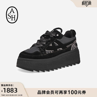 女系带板鞋 MOVIE复古增高圆头厚底休闲鞋 春季 ASH女鞋