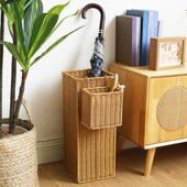 门口雨伞收纳桶仿藤编沥水伞架民宿咖啡馆家用伞筒存放雨伞收纳架