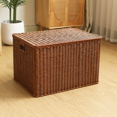 特大号仿藤编织收纳箱