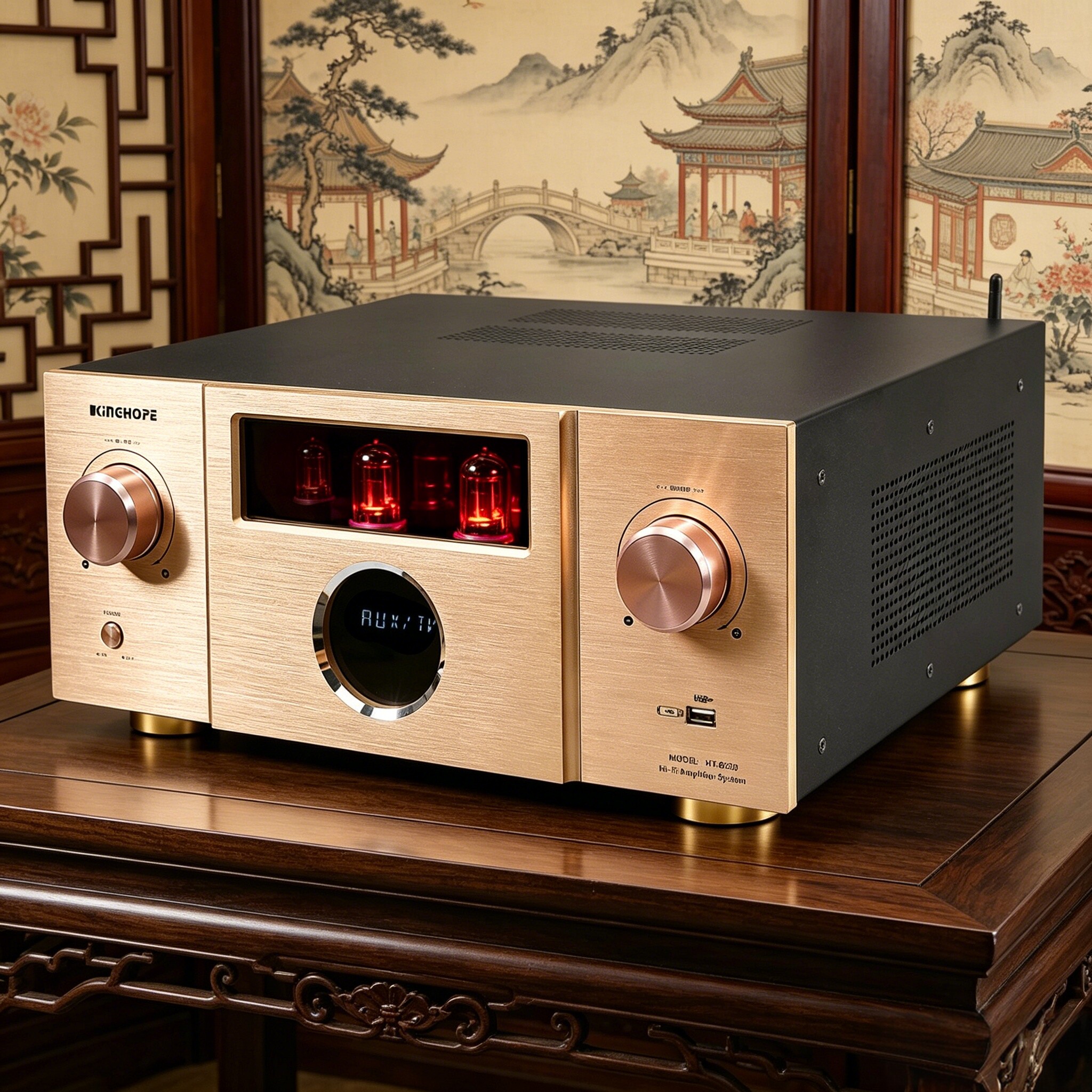 kinghopeHT-6220hifi发烧级胆机U盘蓝牙电子管功放大功率光钎同轴