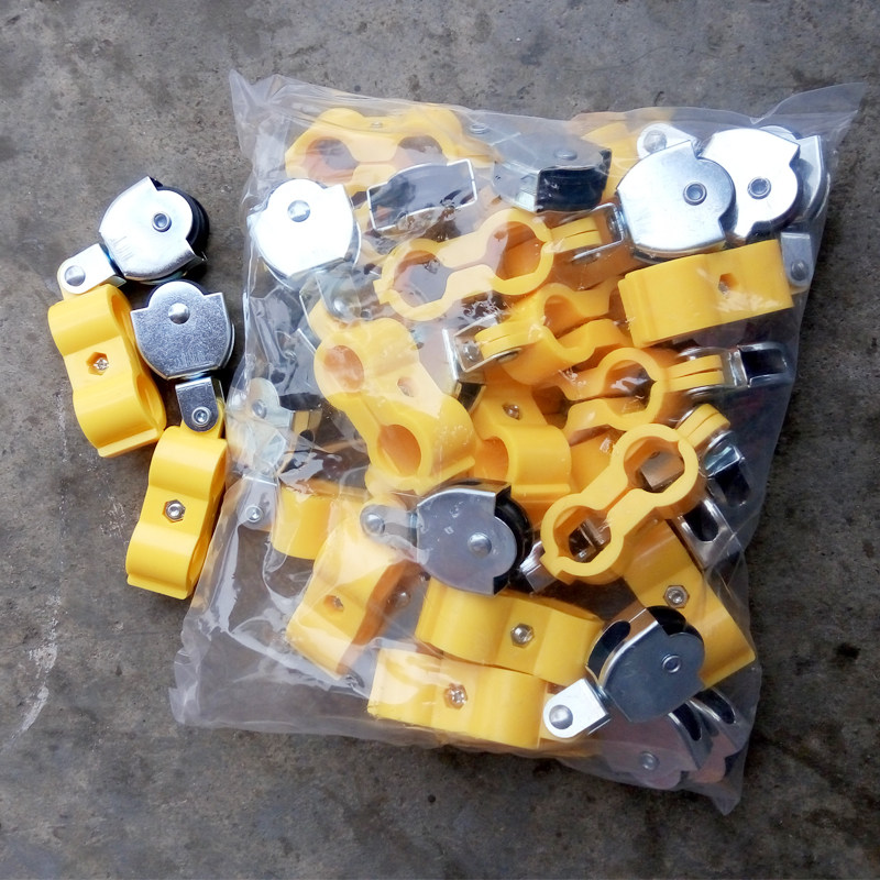 工字钢起重行车电缆拖线小滑轮//铁轮双孔半塑料牵引挂线滑车