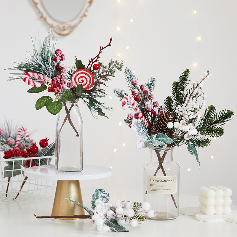 圣诞节装饰品绿枝藤条松枝