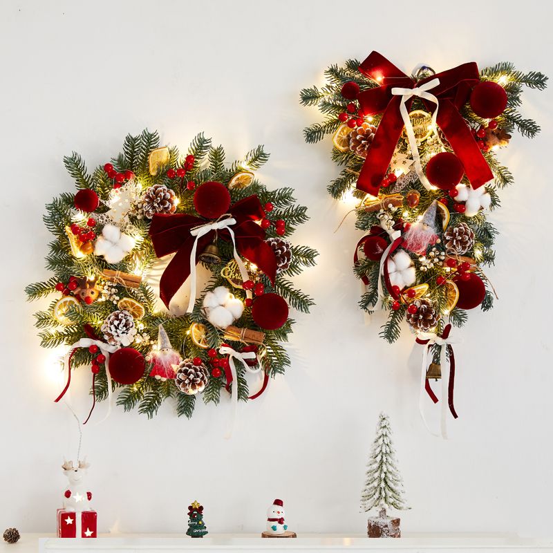 圣诞节装饰花环门挂挂件商场布置