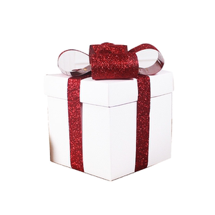 新年春节红色白色礼物盒摆件堆头圣诞节商场橱窗场景美陈布置装饰