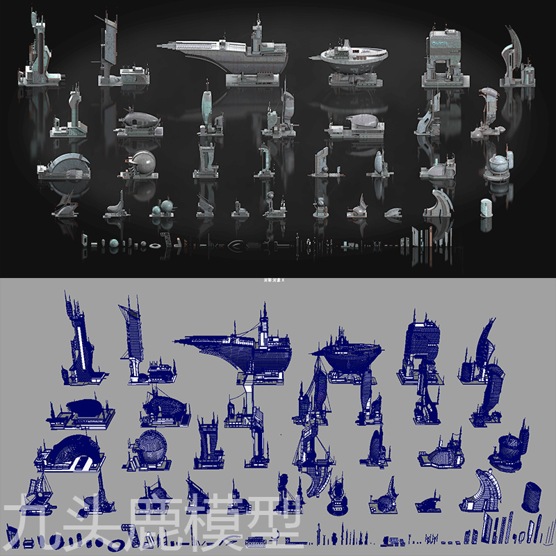 maya/3Dmax/c4d/unity/Blende三维影视动画建筑大楼场景模型素材
