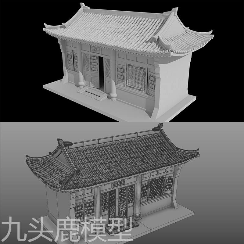 maya 3Dmax c4d blend ue4三维游戏动画场景古建筑动画模型素材