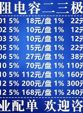 0603 0805 1206贴片电阻 0R欧姆 1 2K 2.2 3.3 4.7K 5.1R 100K 1M