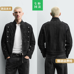 ZA家 秋季新款男装拿破仑复古风立领夹克绳结扣饰修身外套6688420