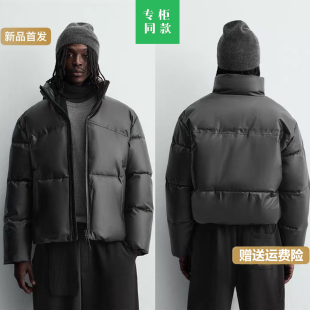 立领宽松皮革效果棉服加厚夹克外套6985450 男装 800 冬新款 柜599