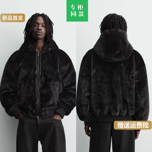 柜699！秋冬新品男装两面穿连帽夹克0993400仿皮草厚外套0993/400