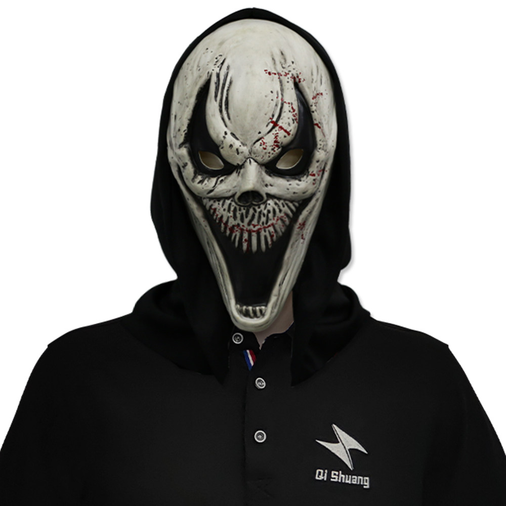 惊声尖叫恐怖獠牙鬼面具化妆舞会血腥恶搞头饰万圣节派对吓人道具