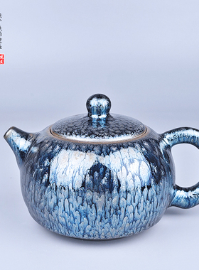 建阳原矿建盏 茶壶断水壶手工铁胎西施壶大容量茶杯小壶