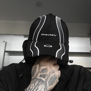 潮牌O字刺绣硬顶棒球帽美式全封闭鸭舌帽男女大头围运动街舞帽子