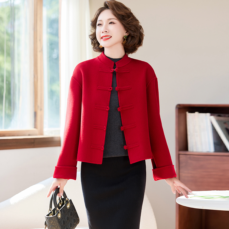 卡若维娅羊毛驼绒大衣双面呢外套