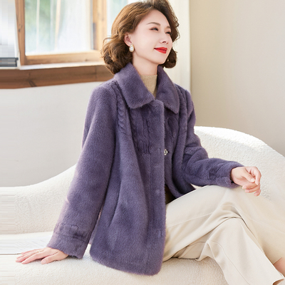 卡若维娅金貂绒大衣皮草毛毛外套