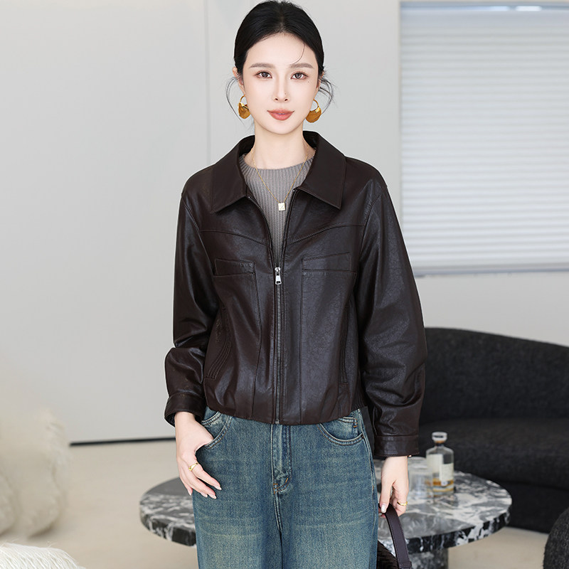 卡若维娅海宁真皮绵羊皮皮衣女