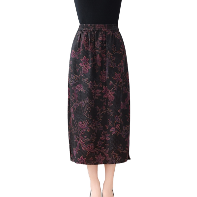 卡若维娅真丝桑蚕丝裙子收腰复古