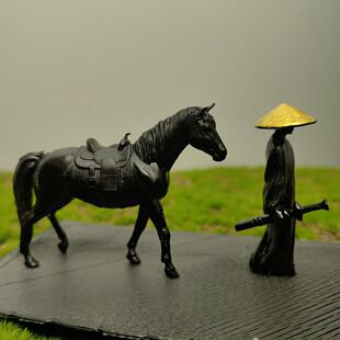 寒江孤影江湖故人古风武侠剑客刀客侠客小摆件微景观微缩小美女