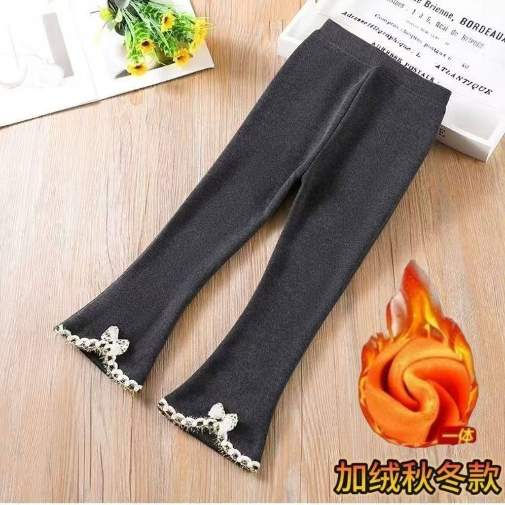 女童裤子秋冬款一体绒喇叭裤女宝加绒打底裤外穿儿童长裤,童装/婴儿装/亲子装,裤子,淘宝优惠券,粉丝福利购,淘宝优惠卷