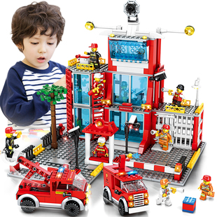 乐2026高新款消防局积木拼装益智玩具小颗粒儿童组装拼图汽车系列