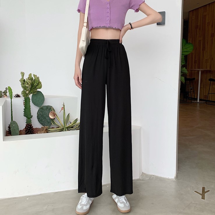 Real shot real price South Korean new drop feeling wide leg pants loose floor pants
