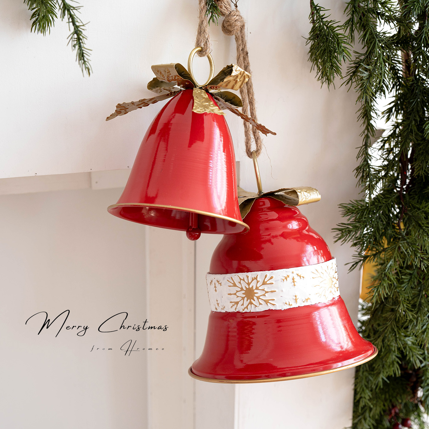 Hromeo铁艺大铃铛装饰布置挂件