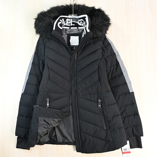 思琪女装12/29连帽休闲中长款厚实保暖棉服外套