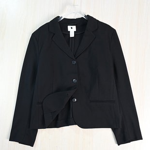 2512 休闲西装 修身 瑞典单早春通勤弹力三粒扣短款 思琪女装
