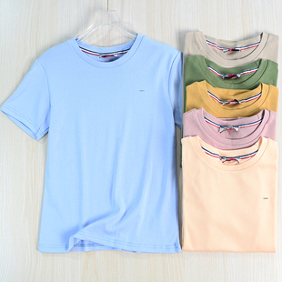 休闲短袖 思琪女装 美汤系通勤刺绣棉质圆领修身 T恤 263