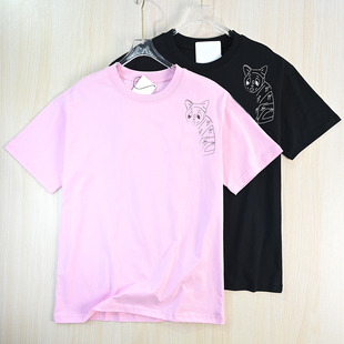 舒适棉质刺绣圆领宽松休闲短袖 T恤 263 情侣款