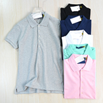 思琪女装263/12 美国单刺绣通勤基础款珠地棉修身休闲短袖polo衫