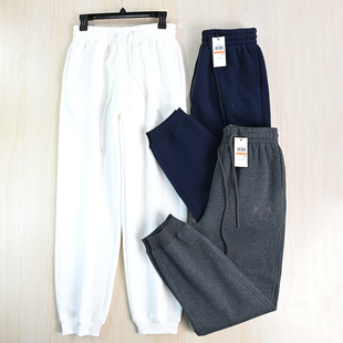 8美汤系厚实腹绒保暖松紧高腰系带直筒休闲卫裤 思琪女装 2512