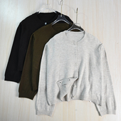 思琪女装 针织开衫 259 15北欧风软糯圆领宽松休闲长袖