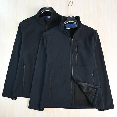 软壳一体绒立领修身运动休闲外套