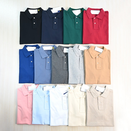 通勤基础款珠地棉休闲短袖Polo衫