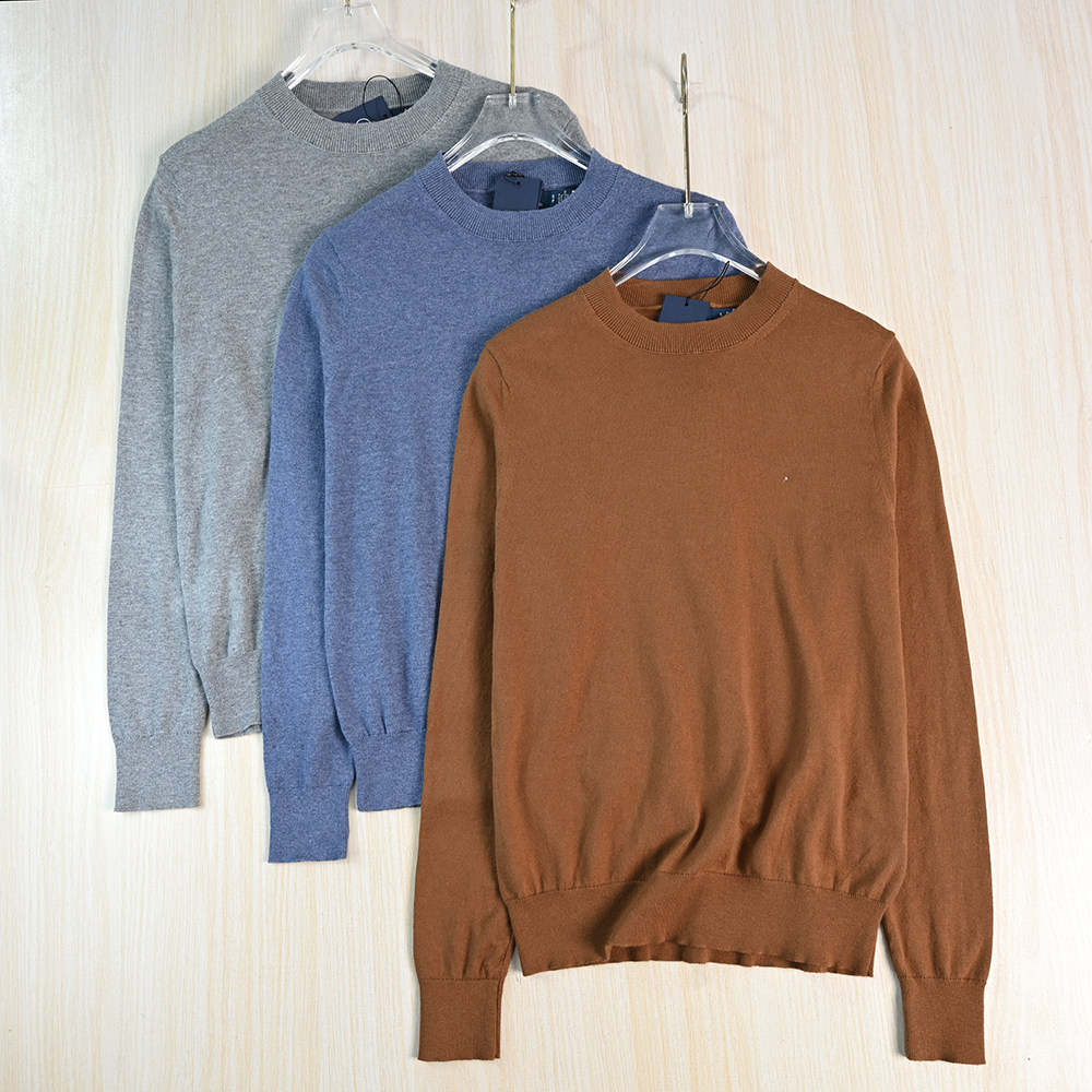 思琪女装2511/03  美国单刺绣棉线羊绒混纺圆领休闲长袖针织衫