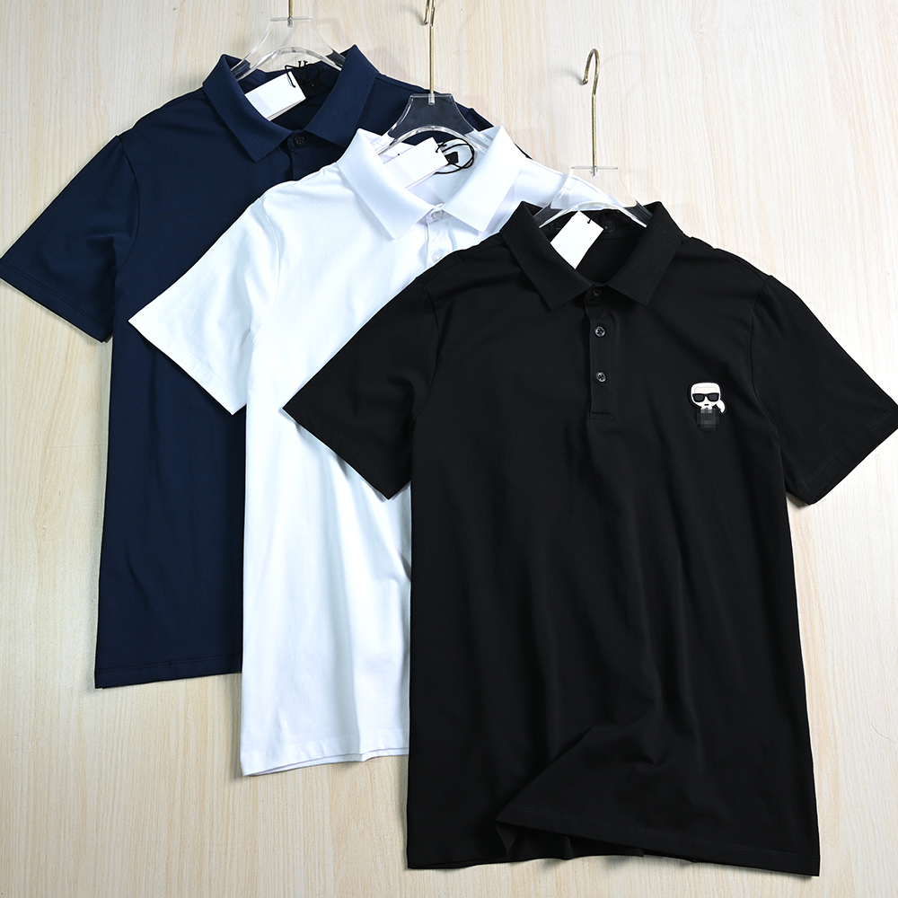 平纹针织棉直筒男休闲短袖Polo衫