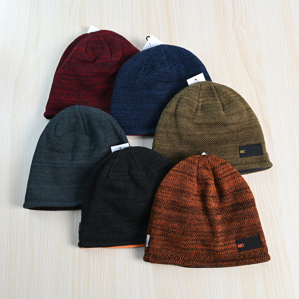 户外加绒两面戴防寒保暖针织帽