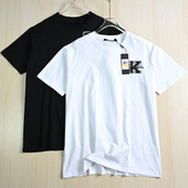 男装 T恤 棉质精致刺绣字母休闲直筒圆领短袖 好货257