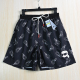 253 美系K尔 满印松紧腰内搭网纱休闲沙滩裤 男装 短裤 好货