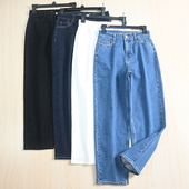 弹力棉高腰锥形牛仔长裤 秋冬款 瑞典小众品质 思琪女装