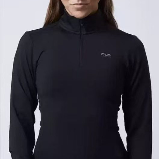 速干半拉链立领长袖骑行运动衫